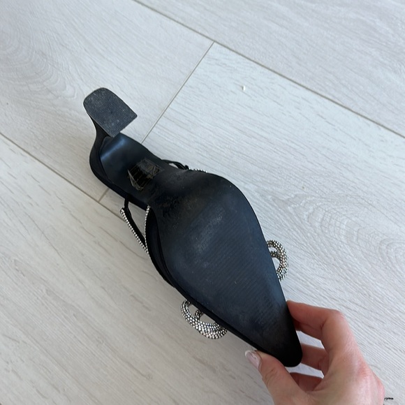 Black sparkle bow heels - Picture 3 of 3